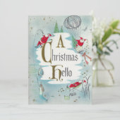 マーメイド付きヴィンテージクリスマスサンタ シーズンカード (スタンド正面)