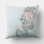 マーメイド凍っていプリンセスウィンターテーマ クッション (裏面)
