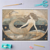 マーメイド初期のニュートラル沿岸芸術デコページ 薄葉紙 (クラフト)