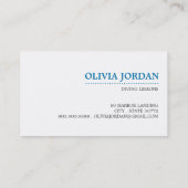 マーメイド及びいかりダイビングインストラクター 名刺 (裏面)