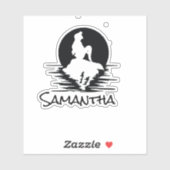 マーメイド名ブラックシルエットシール シール (シート)