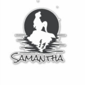 マーメイド名ブラックシルエットシール シール (正面)