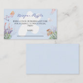 マーメイド図解入りの、写真付きのベビーシャワーおむつラッフル エンクロージャーカード (正面/裏面)