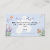 マーメイド図解入りの、写真付きのベビーシャワーおむつラッフル エンクロージャーカード (正面)