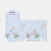 マーメイド図解入りの、写真付きのベビーシャワーお願いボックス フェイバーボックス (折り畳みなし)