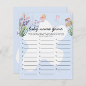 マーメイド図解入りの、写真付きのベビーシャワーゲーム名ゲーム (正面/裏面)