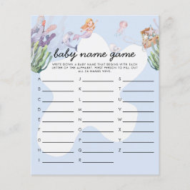 マーメイド図解入りの、写真付きのベビーシャワーゲーム名ゲーム