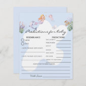 マーメイド図解入りの、写真付きの予測赤ちゃんシャワーゲーム (正面/裏面)