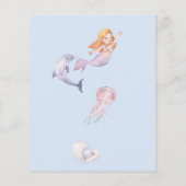 マーメイド図解入りの、写真付きの予測赤ちゃんシャワーゲーム (裏面)