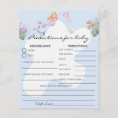 マーメイド図解入りの、写真付きの予測赤ちゃんシャワーゲーム (正面)