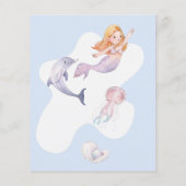 マーメイド図解入りの、写真付きの赤ちゃんシャワービンゴゲーム (裏面)