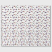 マーメイド子供の誕生日シーパープルパターン ラッピングペーパー (フラット)