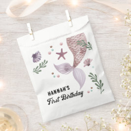 マーメイド子供の誕生日シーパープル フェイバーバッグ