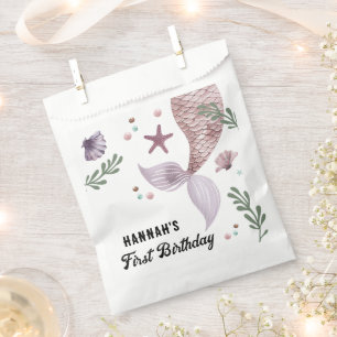マーメイド子供の誕生日シーパープル フェイバーバッグ