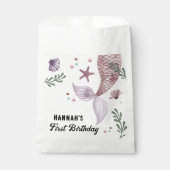 マーメイド子供の誕生日シーパープル フェイバーバッグ (正面)