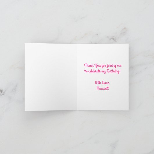 マーメイド子供の誕生日プールパーティー カード (内部)