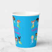 マーメイド子供の誕生日プールパーティー 紙コップ (左)