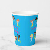 マーメイド子供の誕生日プールパーティー 紙コップ (右)