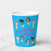 マーメイド子供の誕生日プールパーティー 紙コップ (正面)