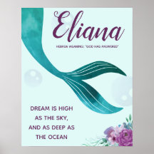 マーメイド子供部屋プリント