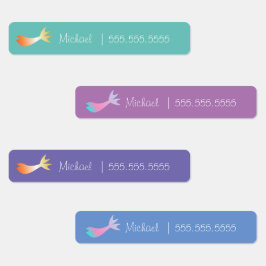 マーメイド学校の給食名番号ラベル ラベル