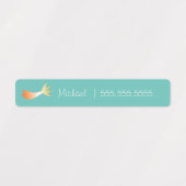 マーメイド学校の給食名番号ラベル ラベル (デザイン1)