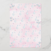 マーメイド実在フォイルプレス1st誕生日招待状 箔招待状 (裏面)