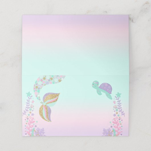 マーメイド座席表マーメイドテーブル番号ピンク金ゴールド プレイスカード (外部開封)