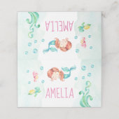 マーメイド座席表、プールパーティー プレイスカード (外部開封)