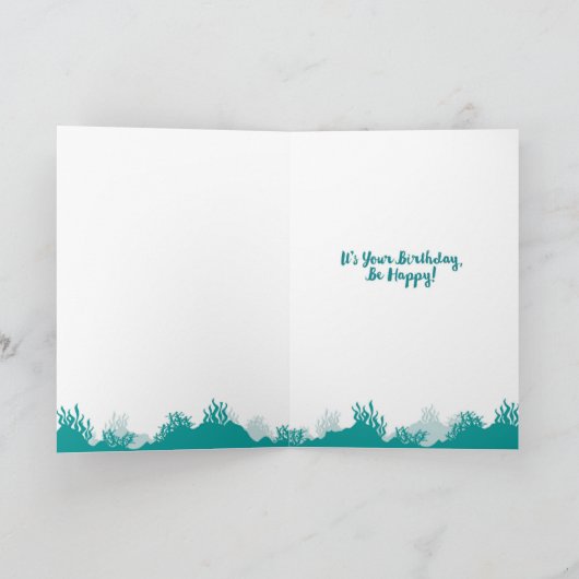 マーメイド引用文誕生日 カード (内部)