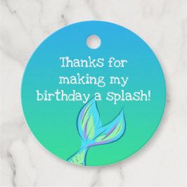 マーメイド感謝していメッセージカード フェイバータグ