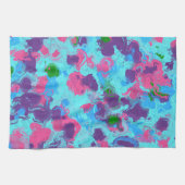 マーメイド抽象芸術(ばちゃばちゃ)跳ねる キッチンタオル (横)