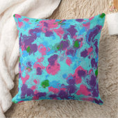 マーメイド抽象芸術(ばちゃばちゃ)跳ねる クッション (ブランケット)