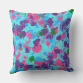 マーメイド抽象芸術(ばちゃばちゃ)跳ねる クッション (裏面)