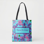 マーメイド抽象芸術(ばちゃばちゃ)跳ねる トートバッグ (正面)