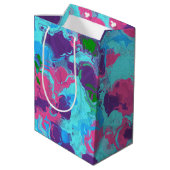 マーメイド抽象芸術（ばちゃばちゃ）跳ねる ミディアムペーパーバッグ (裏面アングル)