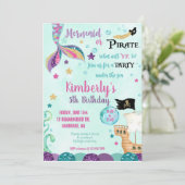 マーメイド招待状アンダーザシーパーティの招待状 招待状 (スタンド正面)