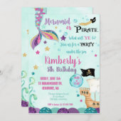 マーメイド招待状アンダーザシーパーティの招待状 招待状 (正面/裏面)