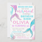 マーメイド招待状マーメイド誕生日招待状 招待状 (正面)