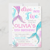 マーメイド招待状マーメイド5th誕生日招待状 招待状 (正面)