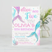 マーメイド招待状マーメイド5th誕生日招待状 招待状 (スタンド正面)