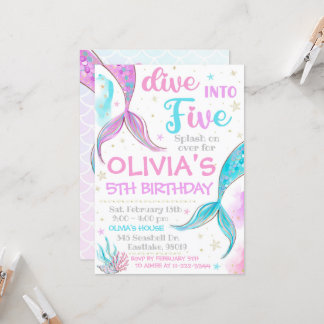 マーメイド招待状マーメイド5th誕生日招待状 招待状