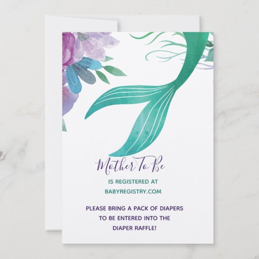 マーメイド招待状 招待状 (裏面)