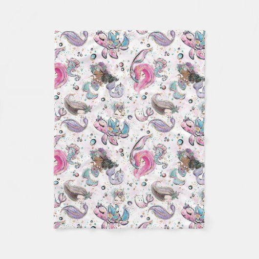 マーメイド毛布海テーマ フリースブランケット (正面)