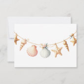 マーメイド水彩誕生日招待状 招待状 (裏面)