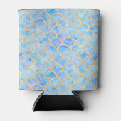 マーメイド水彩金ゴールドグリッターパタはかりで測ーン 缶クーラー (正面)