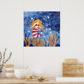 マーメイド沿岸ビーチデコールアートポスター ポスター (キッチン)