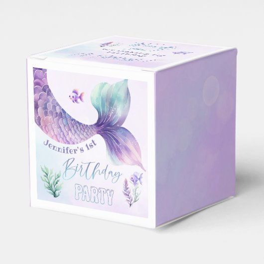 マーメイド海の誕生日会の下感謝していにあなた フェイバーボックス (正面サイド)