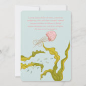 マーメイド海ガールピンクベビーシャワー招待状 招待状 (裏面)