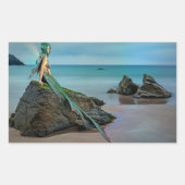 マーメイド海シールの上を見て 長方形シール (正面)